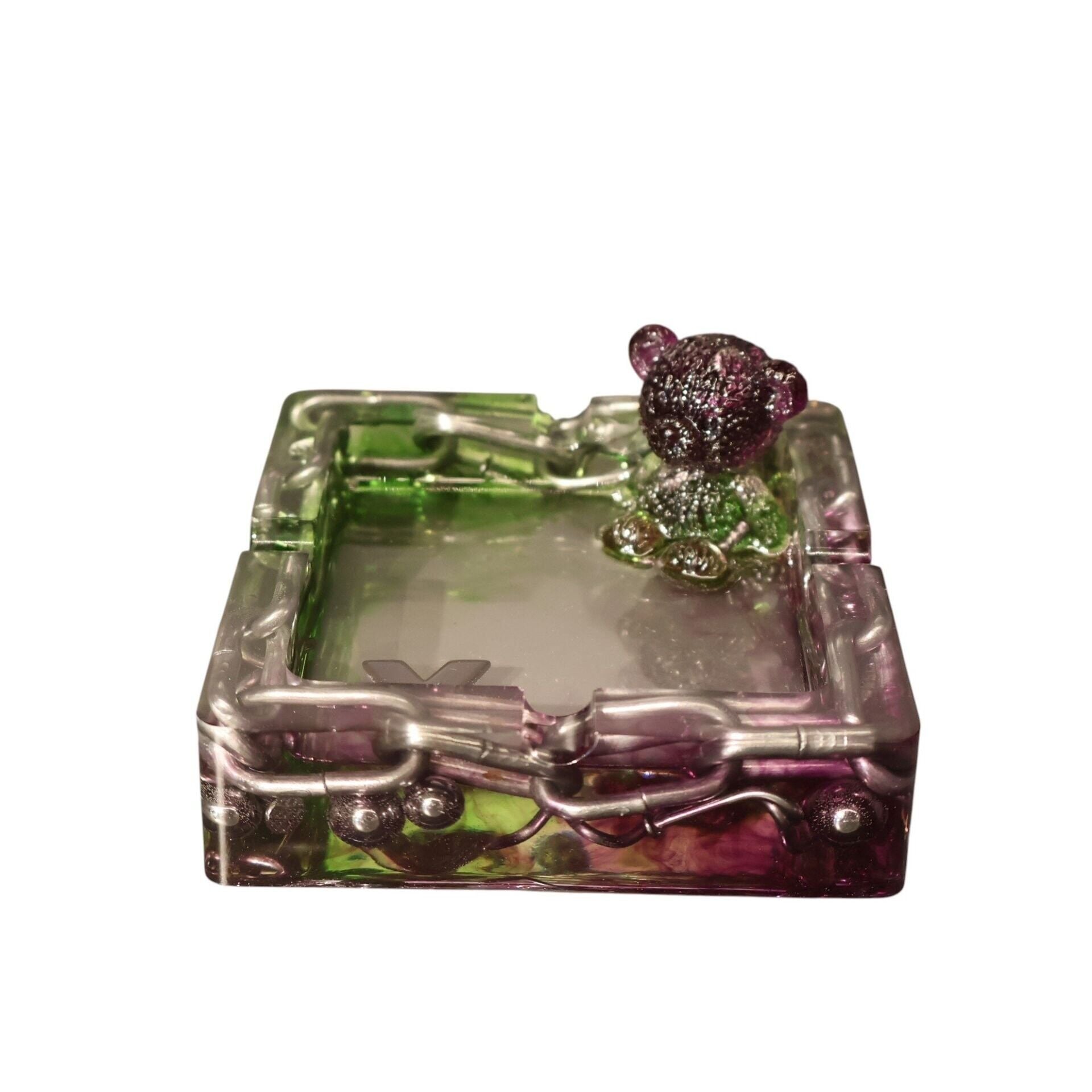 Kare Mor-Yeşil Ayıcık Küllük