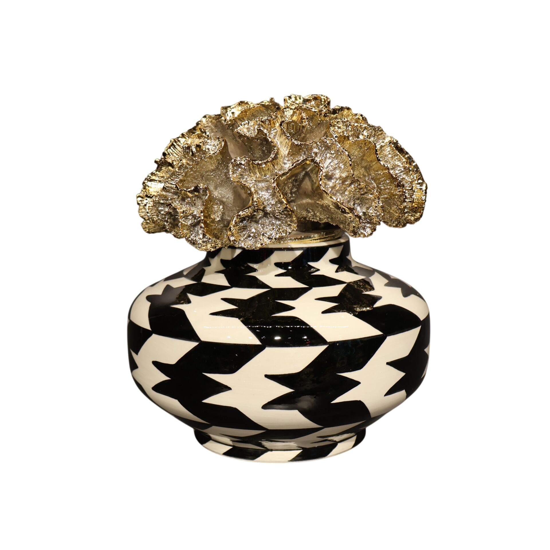 Gold Mercan Kapak Kazayağı Yayvan Küp