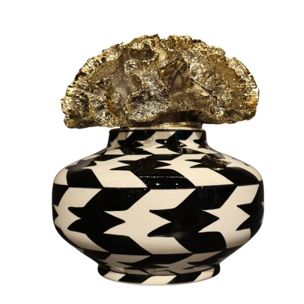 Gold Mercan Kapak Kazayağı Yayvan Küp