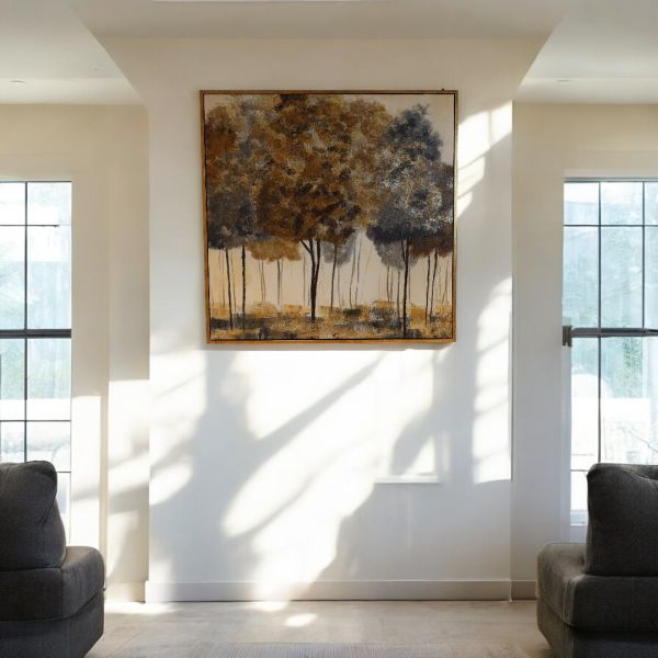 Soyut Ağaçlar Tablo 90x90 CM