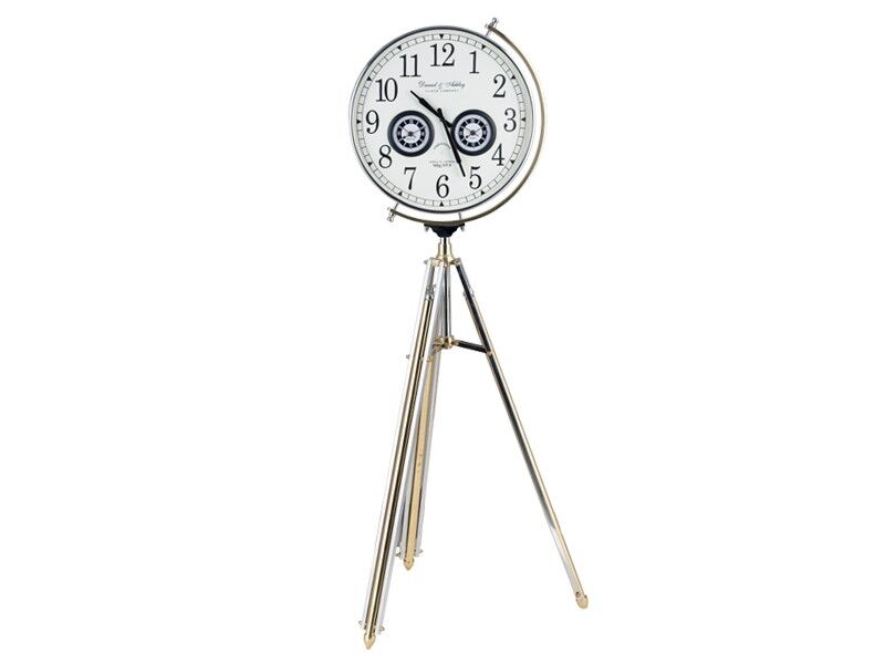 3 Ayaklı Nikel Pirinç Siyah Ayaklı Saat