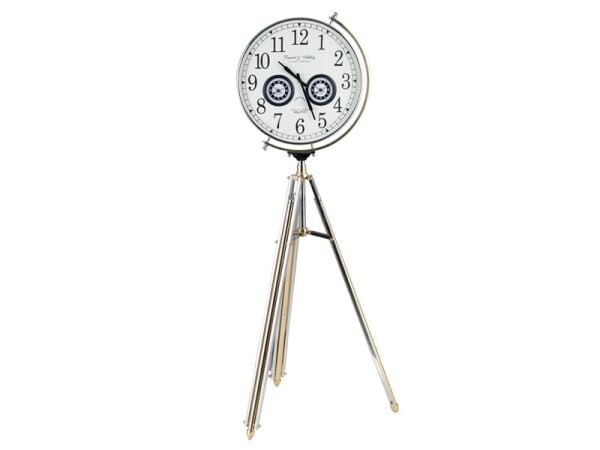 3 Ayaklı Nikel Pirinç Siyah Ayaklı Saat