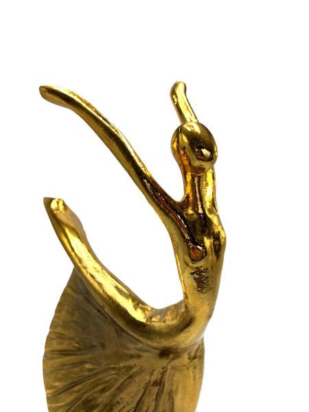 Balerin Mermer Ayaklı Aksesuar Gold