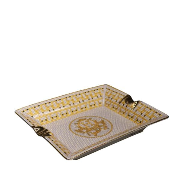 Sarı Mozaik Kilitli Kutulu Küllük