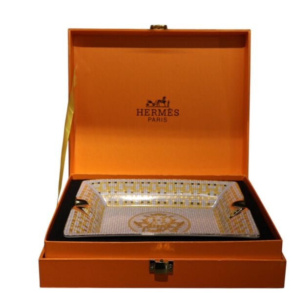 Sarı Mozaik Kilitli Kutulu Küllük