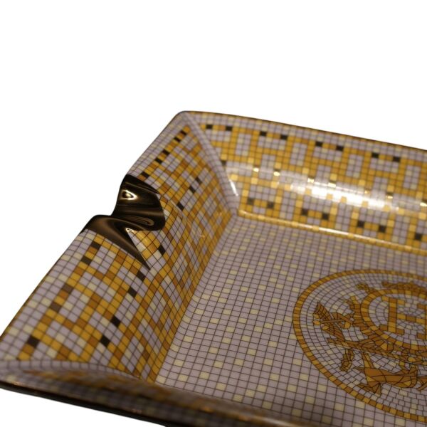 Sarı Mozaik Kilitli Kutulu Küllük