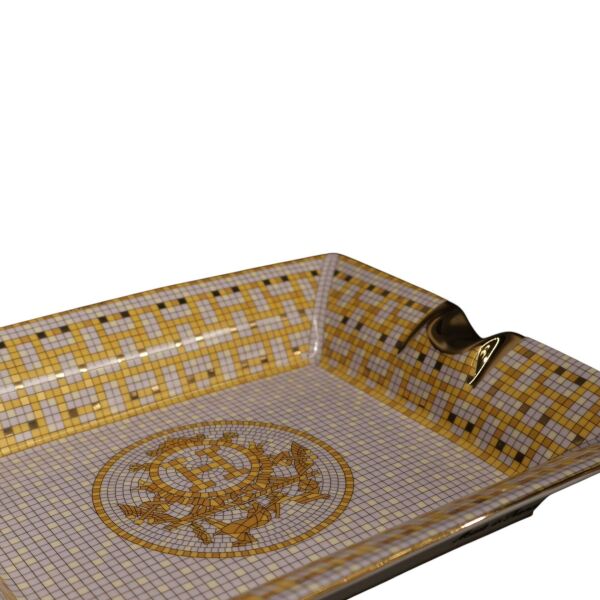 Sarı Mozaik Kilitli Kutulu Küllük