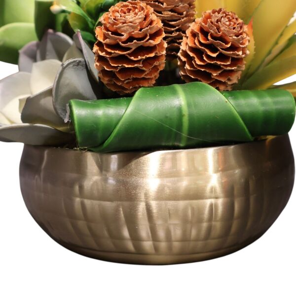 Kare Desen Saksı Eskitme Sukulent Eskitme