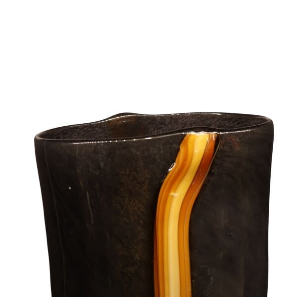 Amber Detaylı Füme Vazo