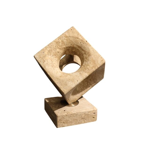 Traverten Küp Obje Küçük