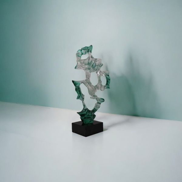 Shepe Clear Resin Green Decor 20x12x47 CM