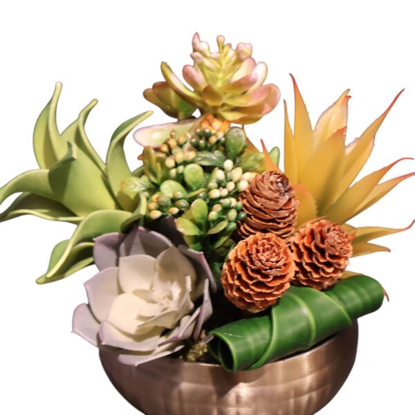 Kare Desen Saksı Eskitme Sukulent Eskitme