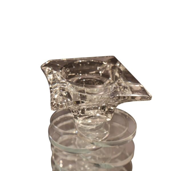 Pullu Mini 2'li Şamdan Şeffaf