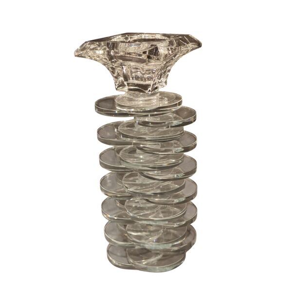 Pullu Mini 2'li Şamdan Şeffaf