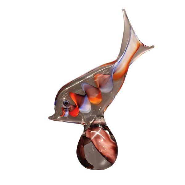 Kırmızı Mavi Kaideli Cam Balık