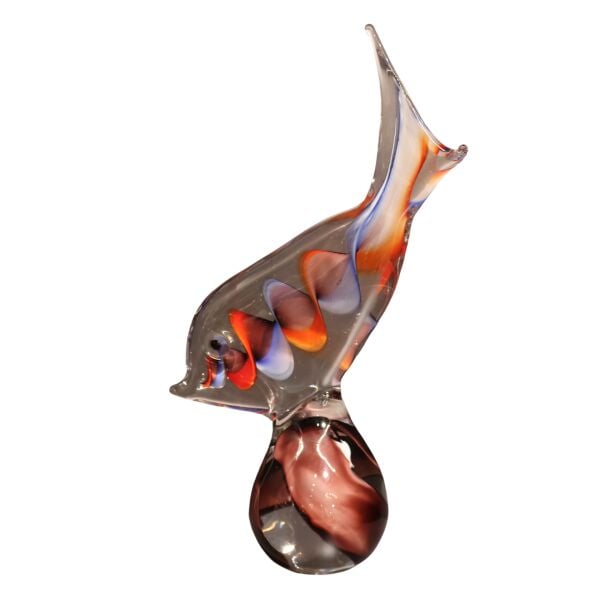 Kırmızı Mavi Kaideli Cam Balık