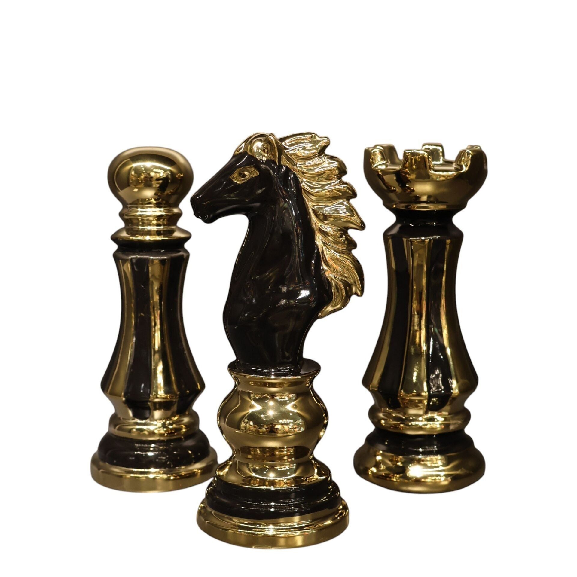Gold Siyah Üçlü Satranç