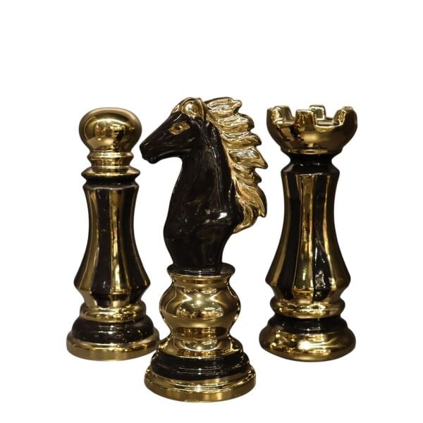 Gold Siyah Üçlü Satranç