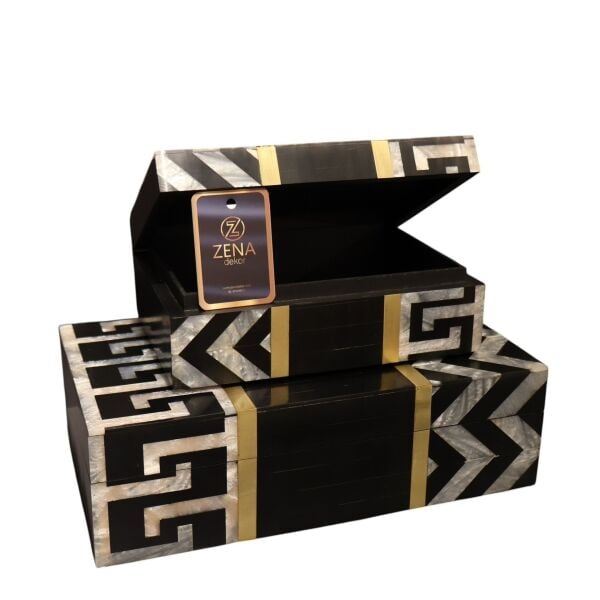 2'li Kemik Kutu Zigzag Desen