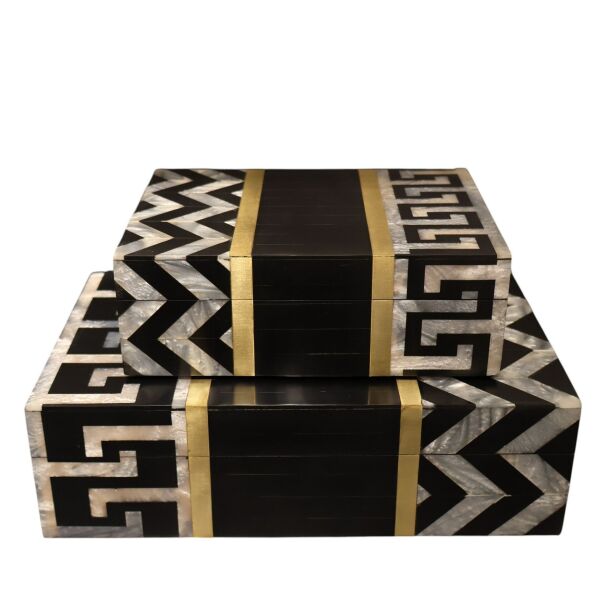 2'li Kemik Kutu Zigzag Desen