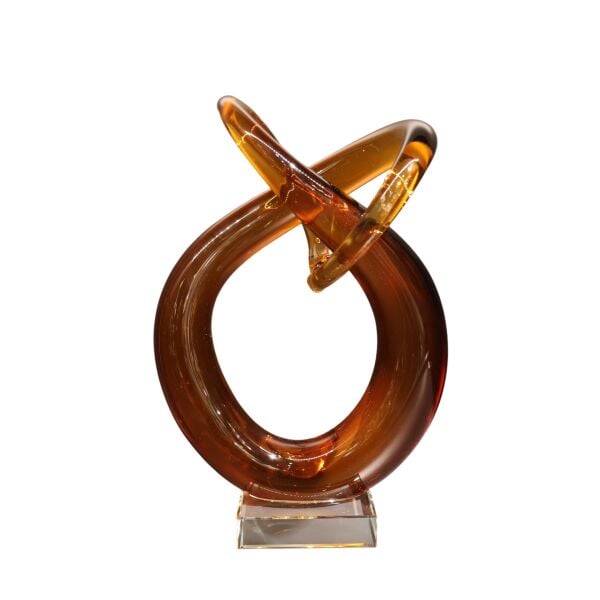 Cam Düğüm Dekor Düz Kahve