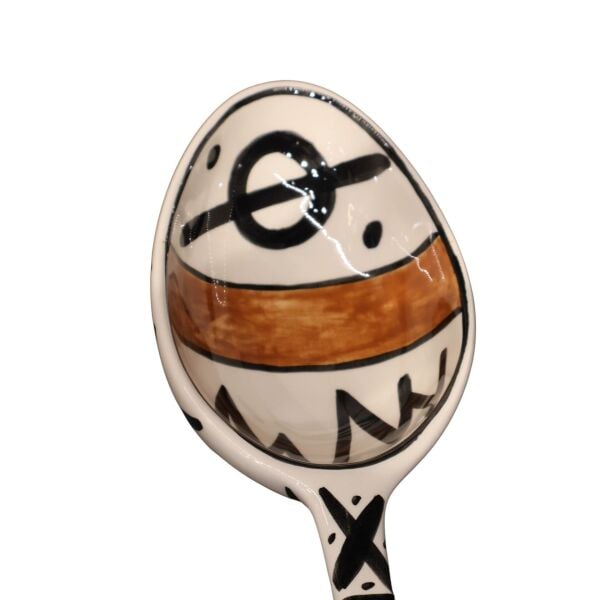 Afrika Desen Kahve Şeritli Kaşık Çerezlik