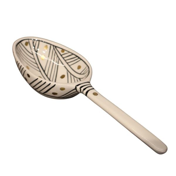 Nude Kaşık Çerezlik Yaprak Çizgi Desen