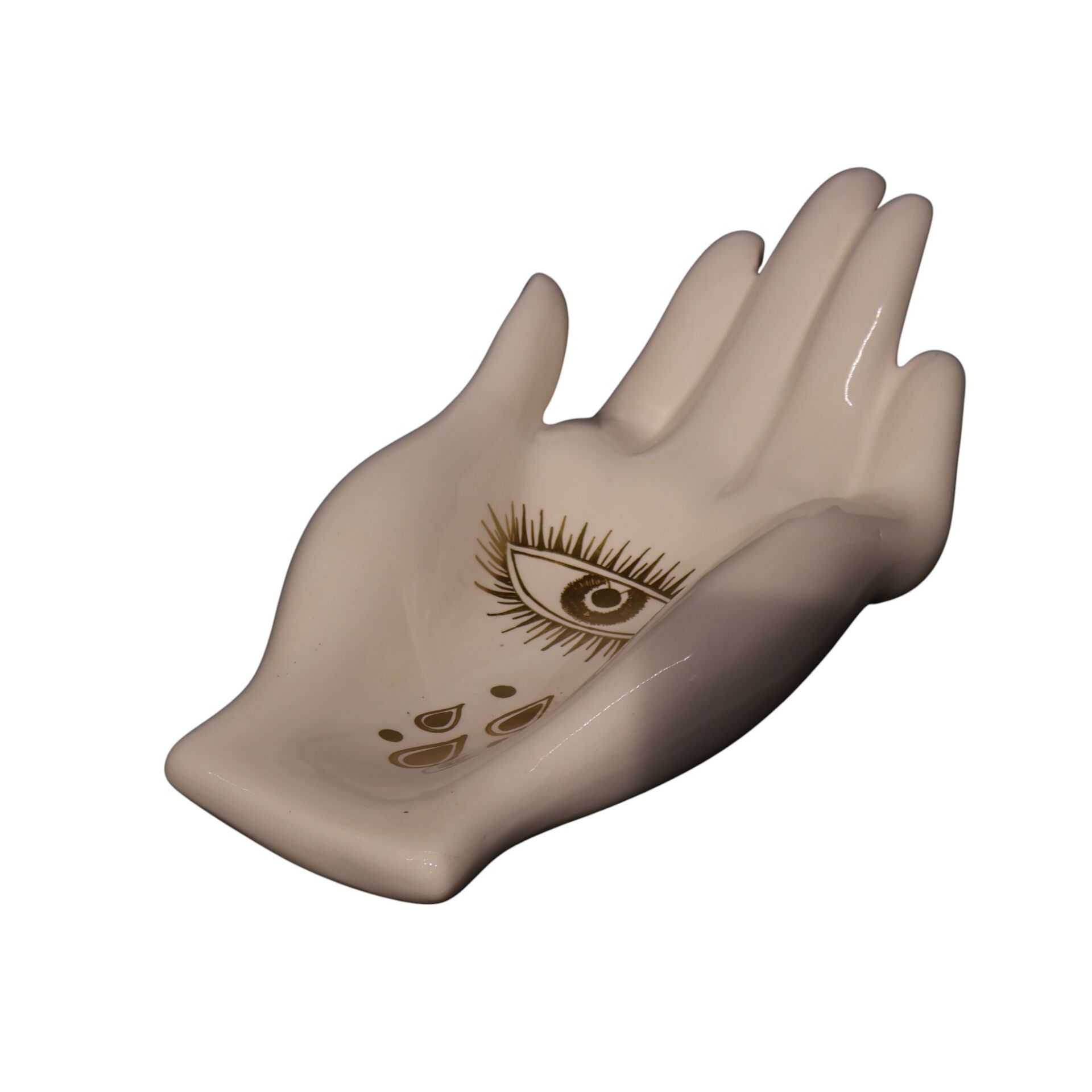 Göz Detaylı Beyaz El Obje