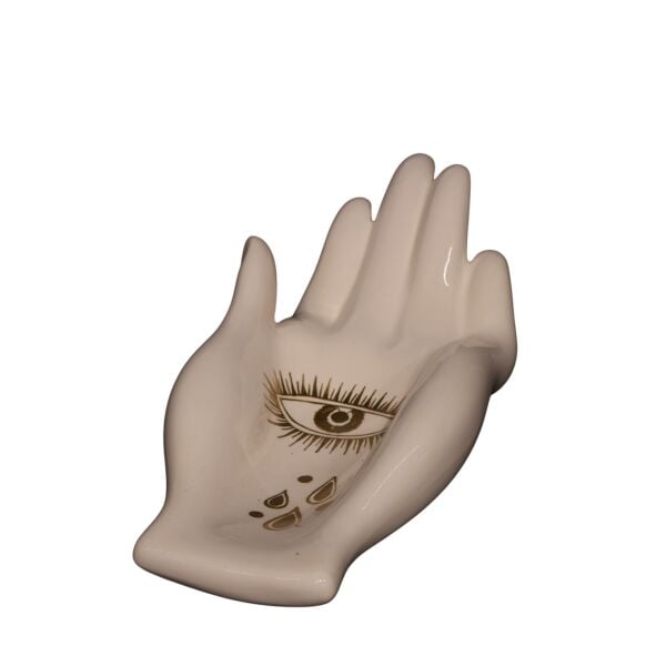 Göz Detaylı Beyaz El Obje