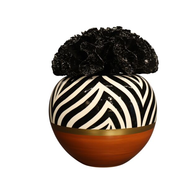 Siyah Mercan Kapak Harmony Kaktüs Saksı