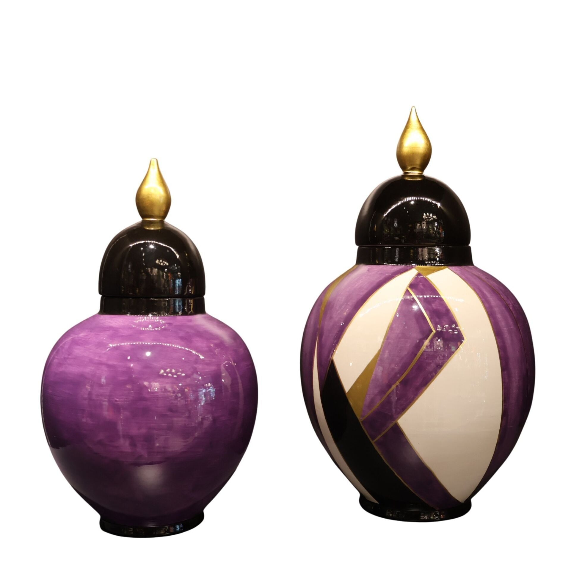 İkili Şah Desen Mor Küp