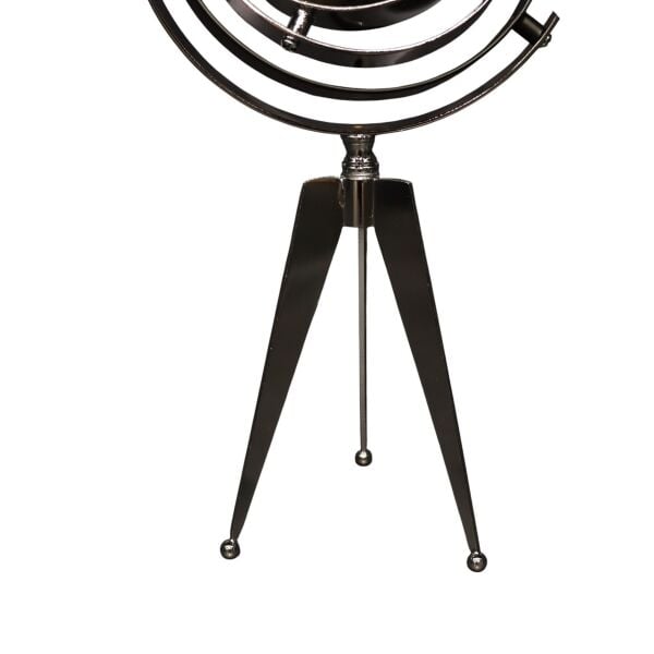 Üç Ayaklı Mermer Küre Obje Gümüş