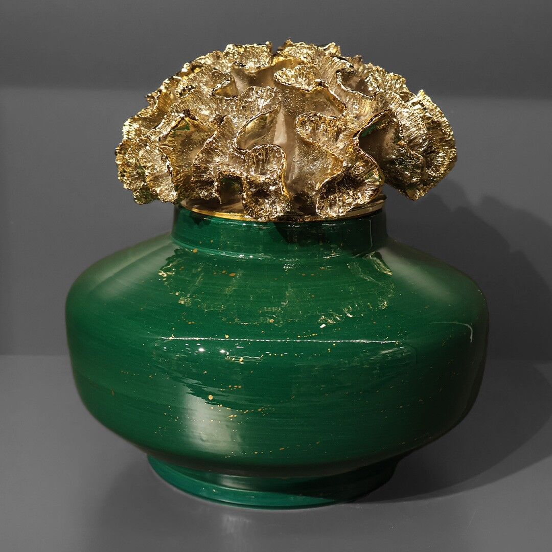 Gold Mercan Yeşil Küp Splashlı