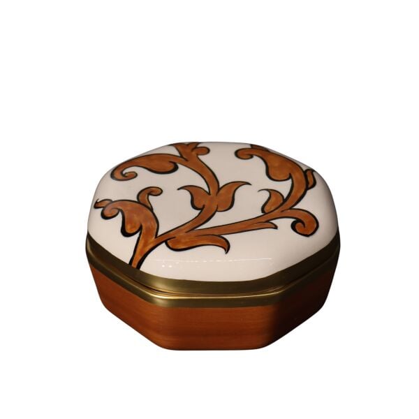 Sekizgen Kapaklı Kutu Taba Desenli