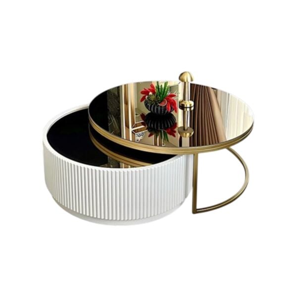 İkili Oval Gold Orta Sehpa