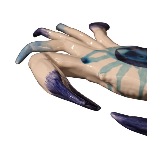 Mavi Beyaz Yengeç Obje