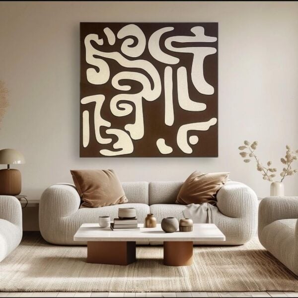 Tek Renk Bohem Kabartma Tablo