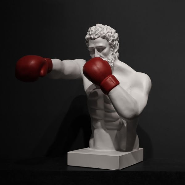 Boksör Biblo Beyaz Kırmızı 50x50 CM