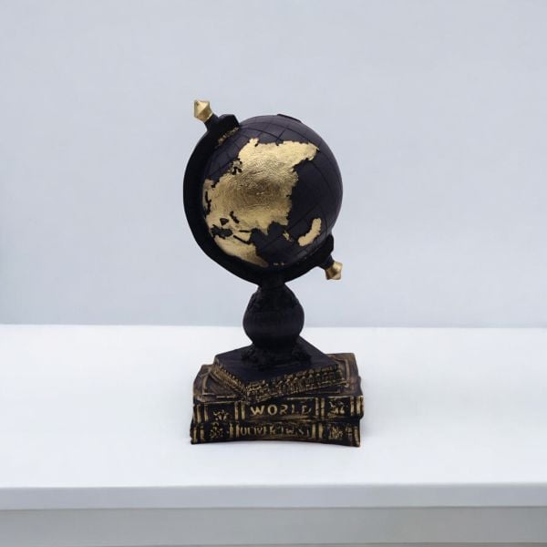 Kitaplı Dünya Biblo Lacivert Gold 12x27 CM