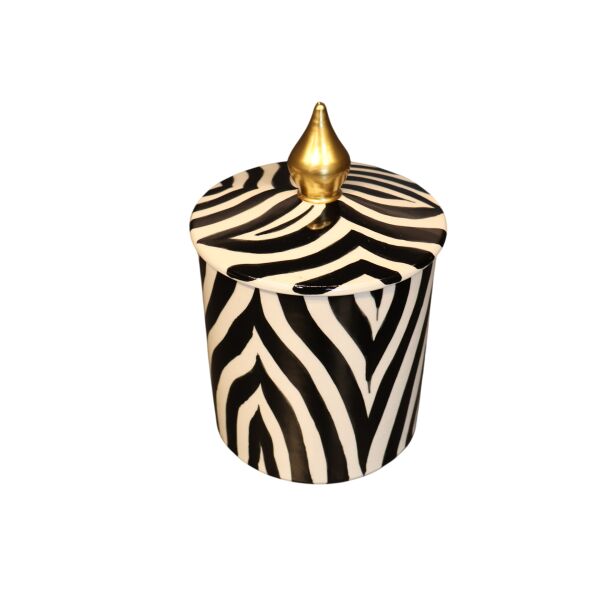 Zebra Desen Silindir Küp Küçük