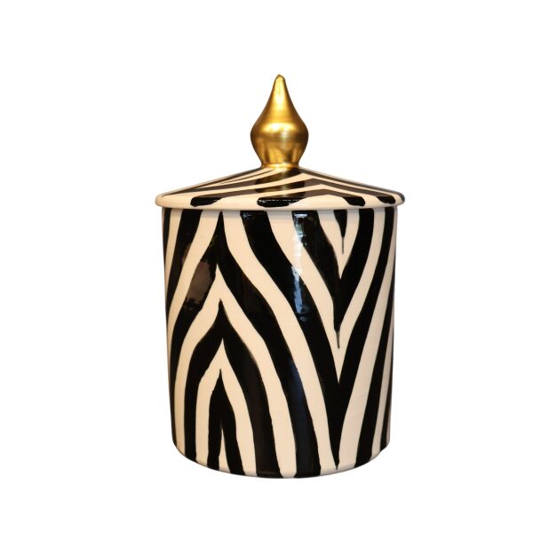 Zebra Desen Silindir Küp Küçük