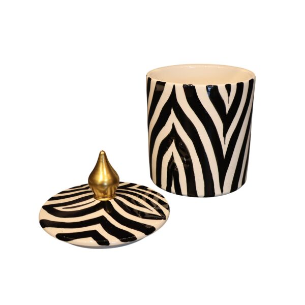 Zebra Desen Silindir Küp Küçük