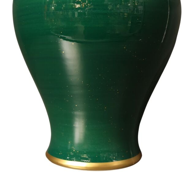 Küçük Yaldızlı Minare Kapak Yayvan Küp Yeşil