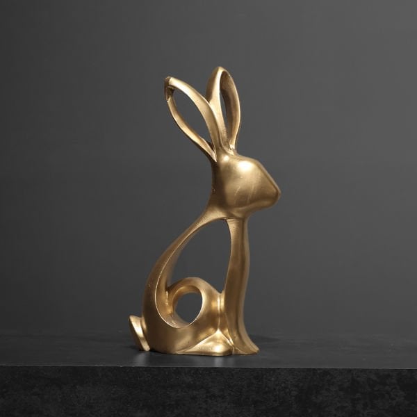 Soyut Tavşan Biblo Gold 26x12 CM
