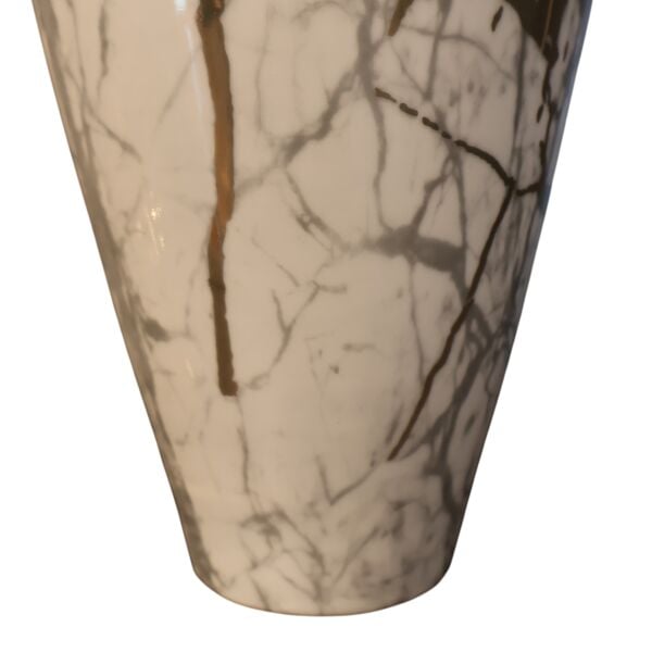 İkili Porselen Küp Beyaz Gri Desenli