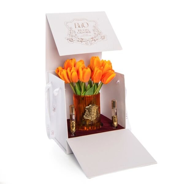 Gold Cam Renkli Lale Turuncu Luxury Home Perfume