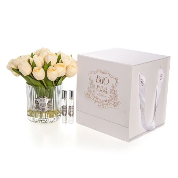 Cam Silver Petite Krem Lale Luxury Home Perfume