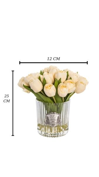 Cam Silver Petite Krem Lale Luxury Home Perfume