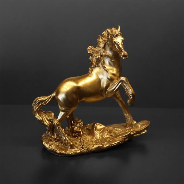 Yürüyen At Gold Kaideli 23x22 CM