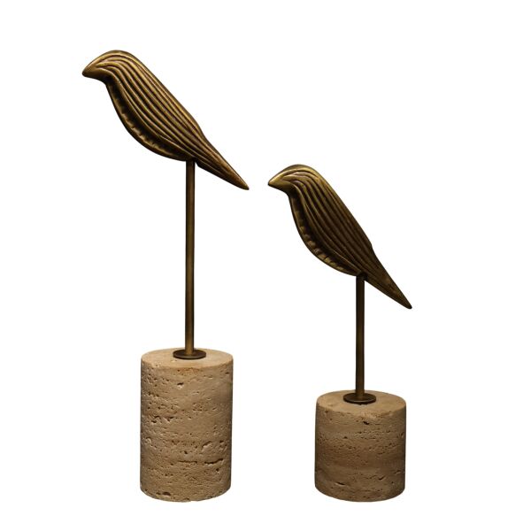 İkili Traverten Kuş Eskitme